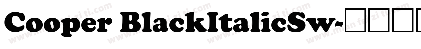 Cooper BlackItalicSw字体转换